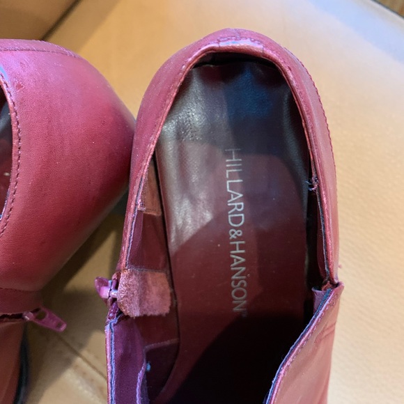 Red Leather Booties - Picture 2 of 8